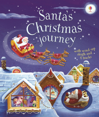Carti cu jucarie - 9781474906401 Usborne Santa's Christmas Journey with Wind-Up Sleigh