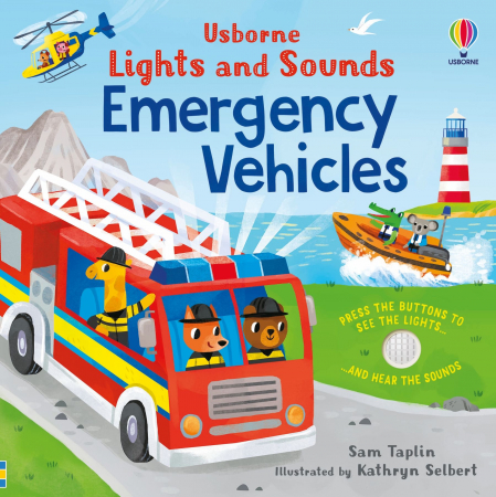 Mijloace de transport - 9781803707440 Usborne Lights and Sounds Emergency Vehicles