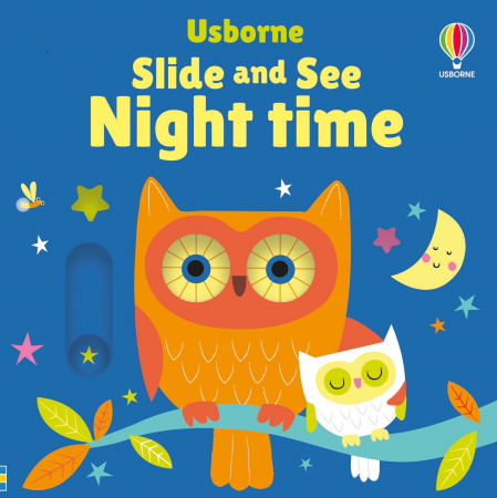 Carti senzoriale pentru bebe - 9781805076742 Usborne Slide and See Night Time