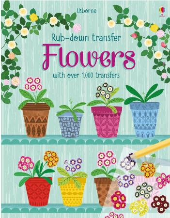 Carti transfer imagine - 9781474936972 Usborne Rub-down transfer Flowers