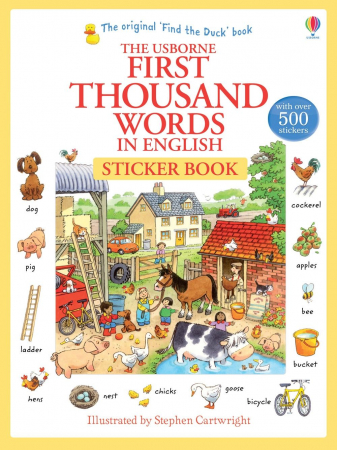 Scoala - 9781409570400 Usborne First Thousand Words in English Sticker Book