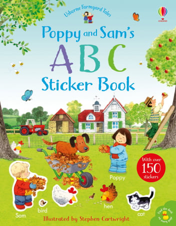 Carte cu stickers ABC, 150 stickers, "Poppy and Sam's ABC Sticker Book", Usborne [0]