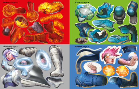 Carte cu stickers "Build Your Own Superheroes", Usborne [7]