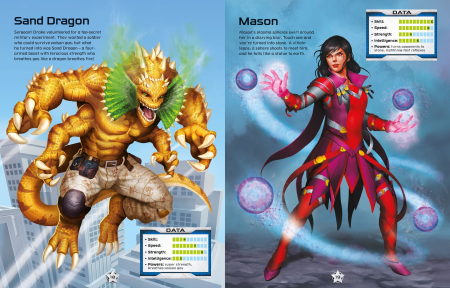Carte cu stickers "Build Your Own Superheroes", Usborne [5]