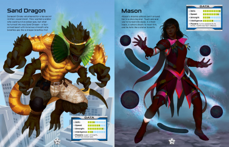 Carte cu stickers "Build Your Own Superheroes", Usborne [6]
