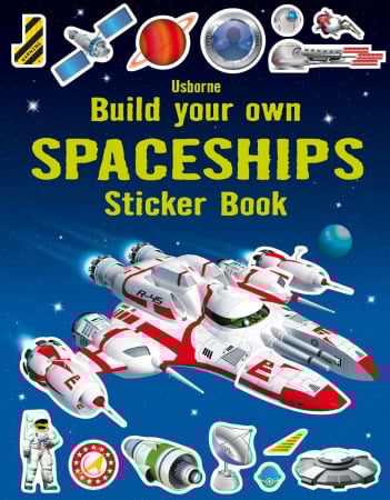 Stickers - Carte cu stickers "Build Your Own Spaceships", Usborne