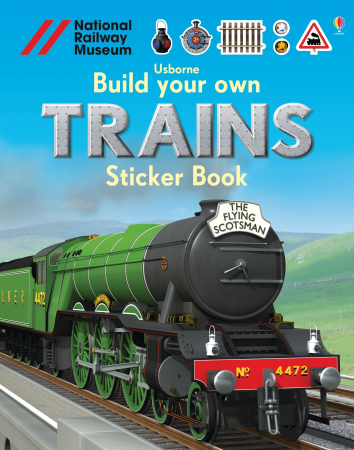 Stickers - Carte cu stickers "Build Your Own Trains", Usborne