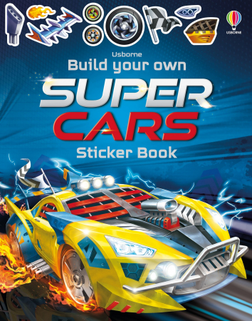 Carte cu stickers construieste propria masina!, "Build Your Own Supercars Sticker Book", Usborne [0]