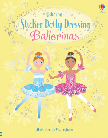 Carte cu stickers de imbracat papusi Balerine, "Sticker Dolly Dressing Ballerinas", Usborne [0]