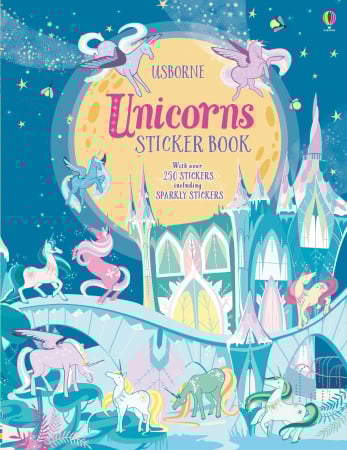 Unicorni - Carte de activitati "Unicorns Sticker Book", 250 stickers, Usborne