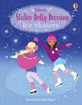 Stickers - Carte de activitati "Sticker Dolly Dressing Ice Skaters", format A4, Usborne