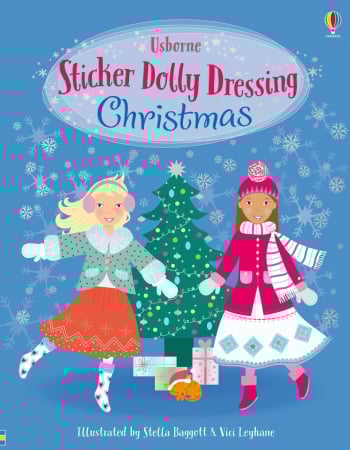 Craciun - Carte de activitati "Sticker Dolly Dressing Christmas", format A4, 600 stickers, Usborne