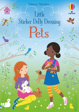 Carte cu stickers de imbracat papusi, Animale de companie, format mic, "Little Sticker Dolly Dressing Pets", Usborne [0]