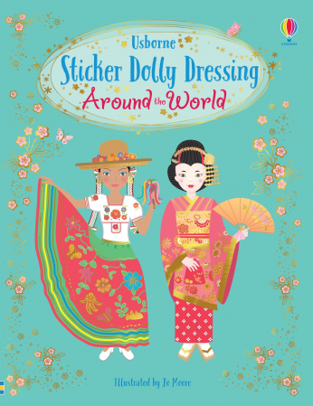 Stickers - Carte de activitati "Sticker Dolly Dressing Around the World", format A4, 250 stickers, Usborne