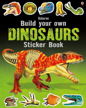 Dinozauri - Carte cu stickers "Build Your Own Dinosaurs", Usborne
