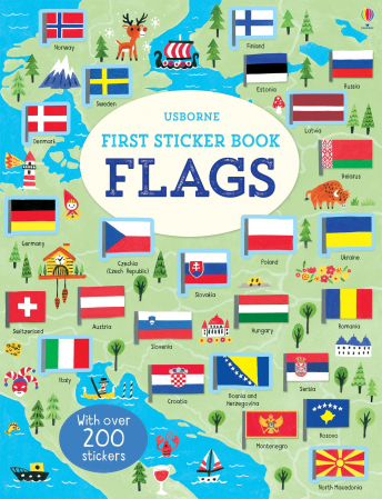 Geografie - 9781474937030 Usborne First Sticker Flags