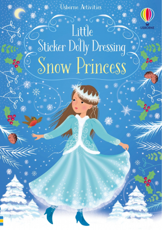Craciun - Carte de activitati "Little Sticker Dolly Dressing Snow Princess", 200 stickers, format A5, Usborne