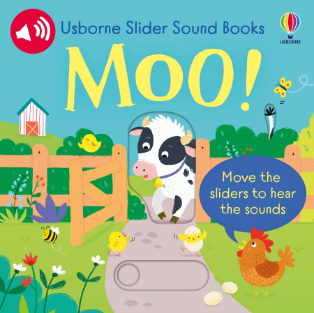 Carti senzoriale pentru bebe - 9781805312819 Usborne Slider Sound Books Moo!