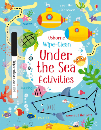 Carte de activitati Sub mare, reutilizabila, "Wipe-clean under the sea activities", Usborne [0]