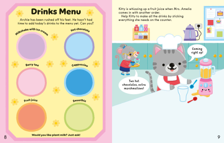 9781836047889 Usborne The Cosy Cafe Sticker Book [1]