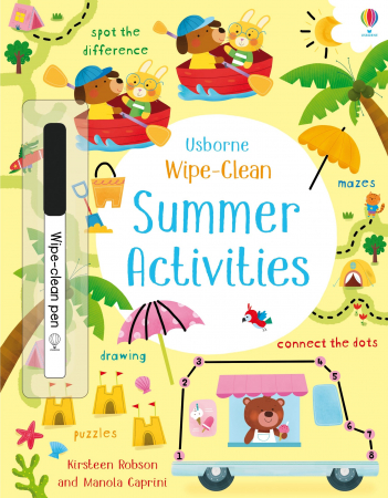 Carte de activitati Vara, reutilizabila, "Wipe-clean summer activities", Usborne [0]