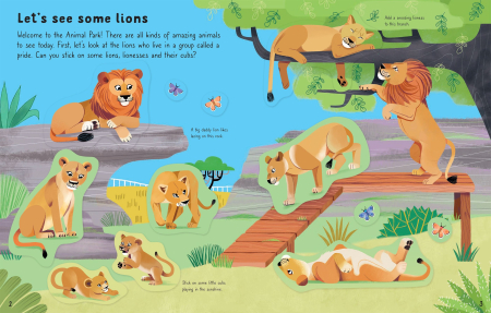 9781836041580 Usborne First Sticker Book Animal Park [2]