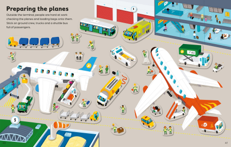 9781836048206 Usborne First Sticker Book Cars, Trains and Planes [6]