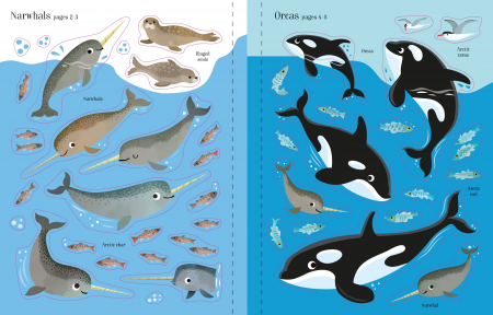 9781474968294 Usborne First Sticker Book Narwhals [3]