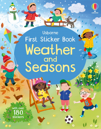 Geografie - 9781805070689 Usborne First Sticker Book Weather and Seasons