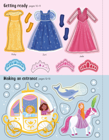 9781836042280 Usborne First Sticker Book Sparkly Princesses [5]