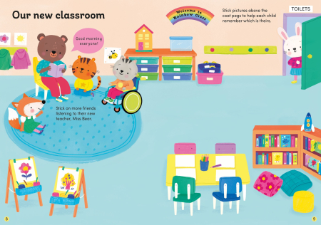 9781835402382 Usborne First Day at School Sticker Book [2]