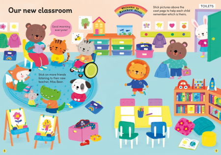 9781835402382 Usborne First Day at School Sticker Book [3]
