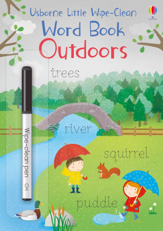 Gradina, natura - 9781474968140 Usborne Little Wipe-Clean Word Book Outdoors