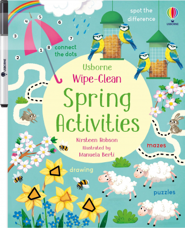 Gradina, natura - 9781805073994 Usborne Wipe-Clean Spring Activities