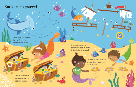 9781801319195 Usborne Wipe-Clean Mermaid Activities [3]
