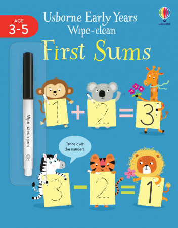 Activitati matematice - 9781474986700 Usborne Early Years Wipe-Clean First Sums