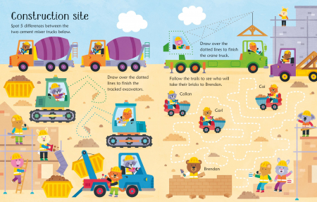 9781805074007 Usborne Wipe-Clean Trucks and Diggers Activities [3]