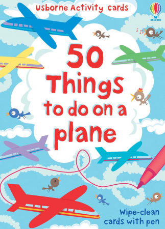 Vacanta de vara - 9780746099889 Usborne Wipe-clean cards: 50 things to do on a plane