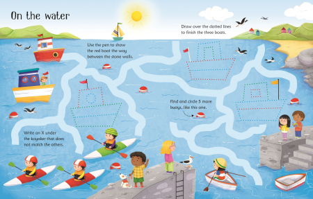 9781474995665 Usborne Wipe-Clean Seashore Activities [2]