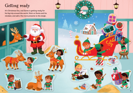 9781835404324 Usborne Sparkly Santa Sticker Book [2]