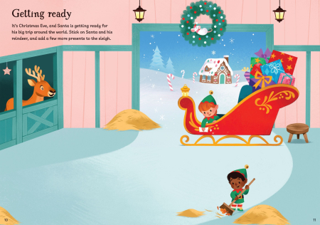 9781835404324 Usborne Sparkly Santa Sticker Book [1]