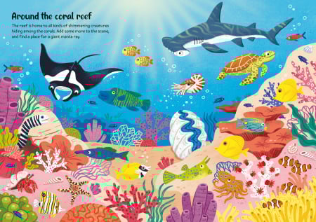 9781835404317 Usborne Sparkly Sea Creatures Sticker Book [4]