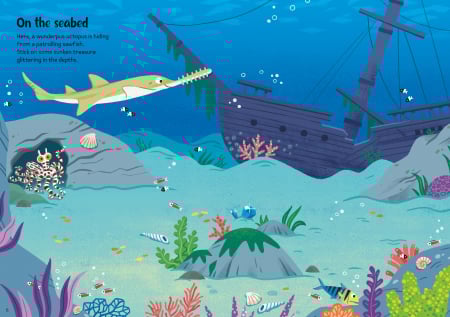 9781835404317 Usborne Sparkly Sea Creatures Sticker Book [1]