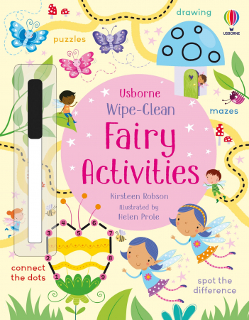 Carte de activitati Zane, reutilizabila, "Wipe-Clean Fairy Activities", Usborne [0]