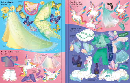 9781836049784 Usborne Sticker Dolly Dressing Rainbow Unicorns and Magical Kingdom [10]