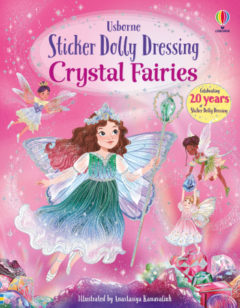 Printese, zane si papusi - 9781836045960 Usborne Sticker Dolly Dressing Crystal Fairies