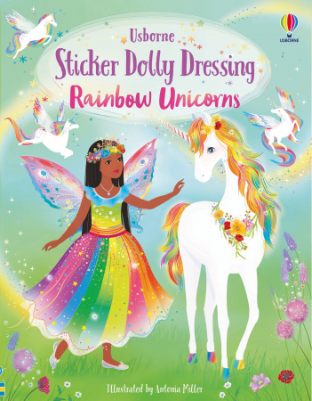 Unicorni - 9781803707747 Usborne Sticker Dolly Dressing Rainbow Unicorns