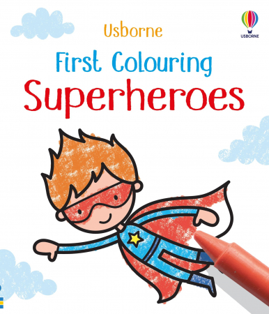 Supereroi - 9781801319140 Usborne First Colouring Superheroes