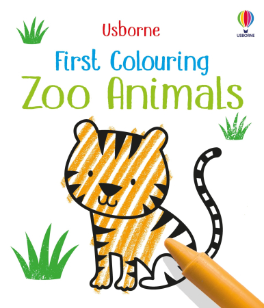 Activitati distrative - 9781474985895 Usborne First Colouring Zoo Animals