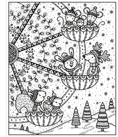 Carte de pictat cu apa "Magic painting book Enchanted Christmas", Usborne [2]